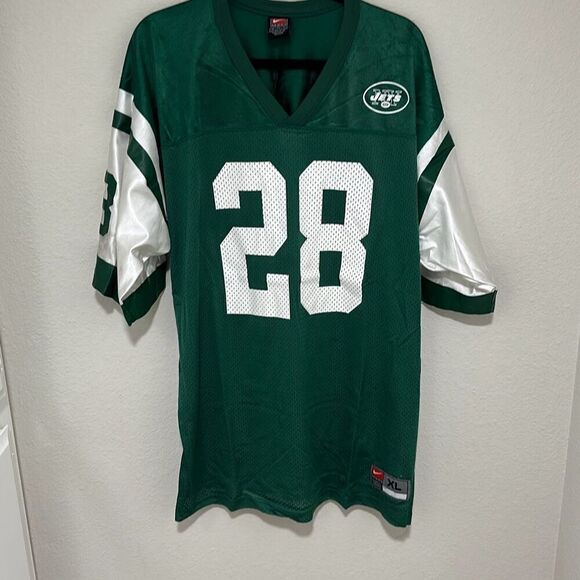 Vintage Nike Mens Green White 2000’s Curtis Martin‎ New York Jets Jersey XL - Picture 1 of 8